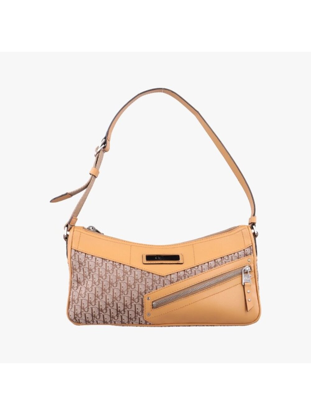 Dior Street Chic Camel Canvas Leather LO Handbag